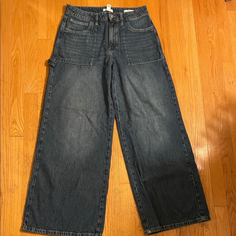 Forever 21 Dark Blue Carpenter Jeans